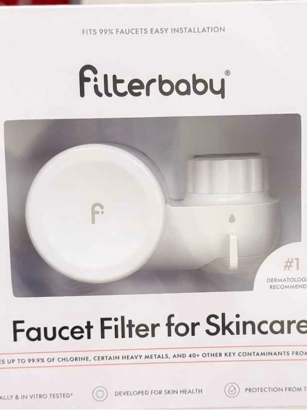 FilterBaby White Faucet Filter for Gentle Skincare Water